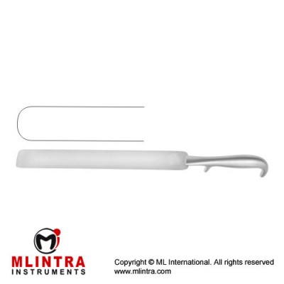 Abdominal Spatula Stainless Steel, 41 cm - 16" Blade Width 30 mm